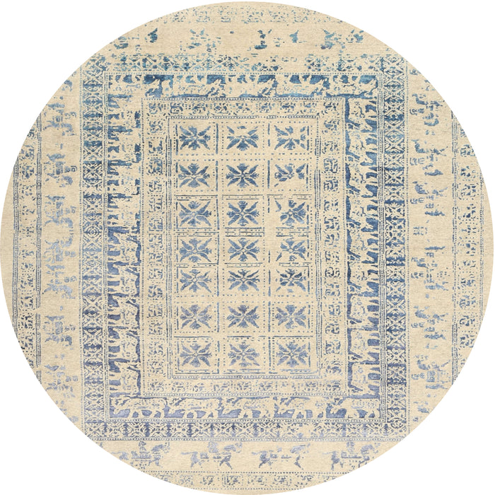 Round Machine Washable Contemporary Dark Gray Rug, wshcon1824