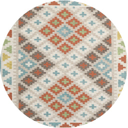 Round Machine Washable Contemporary Camel Brown Rug, wshcon1830