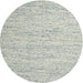 Round Machine Washable Contemporary Gunmetal Gray Rug, wshcon1835