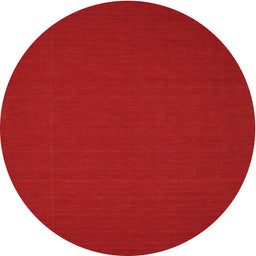 Round Machine Washable Contemporary Red Rug, wshcon183