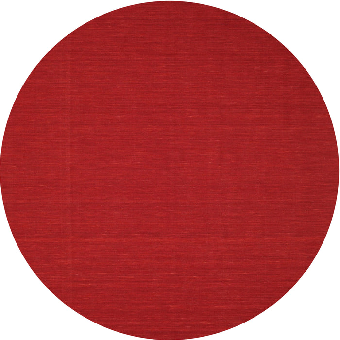 Round Contemporary Red Modern Rug, con183