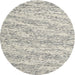 Round Machine Washable Contemporary Gunmetal Gray Rug, wshcon1841