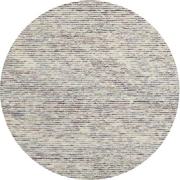 Round Contemporary Gunmetal Gray Modern Rug, con1843