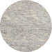 Round Machine Washable Contemporary Gunmetal Gray Rug, wshcon1843