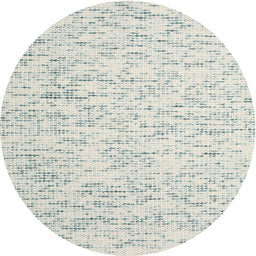 Round Contemporary White Gold Modern Rug, con1845