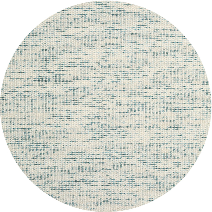 Round Contemporary White Gold Modern Rug, con1845