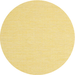 Round Contemporary Mustard Yellow Modern Rug, con1846