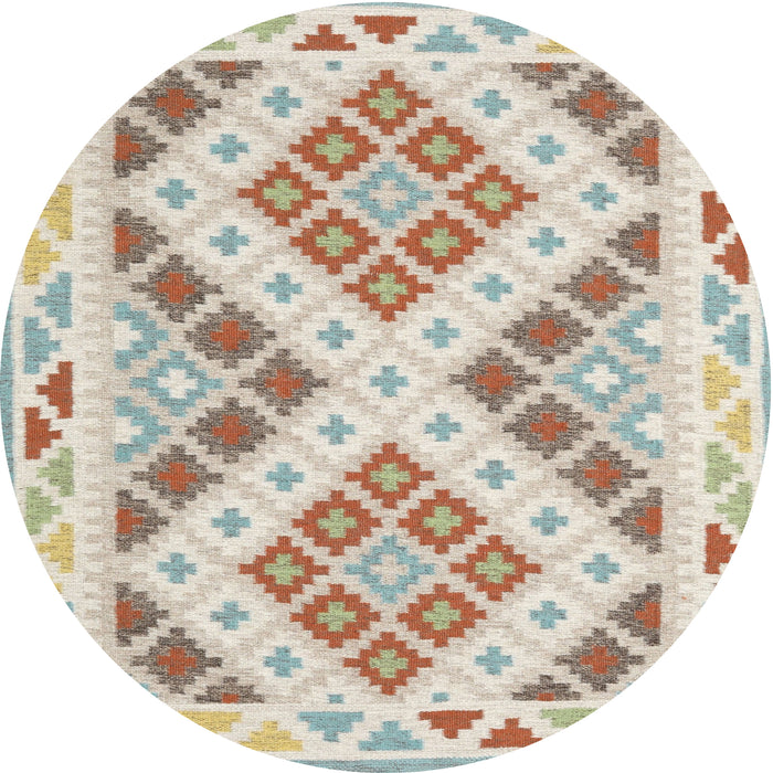 Round Machine Washable Contemporary Camel Brown Rug, wshcon1850