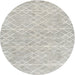 Round Contemporary Dark Gray Modern Rug, con1856