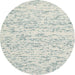 Round Contemporary Dark Gray Solid Rug, con1857