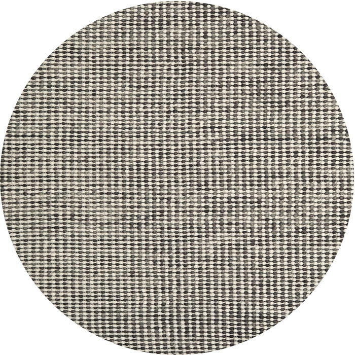 Round Machine Washable Contemporary Gray Rug, wshcon1858