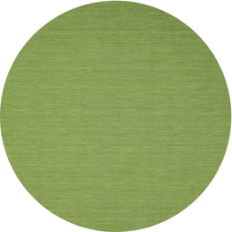 Round Machine Washable Contemporary Pistachio Green Rug, wshcon185