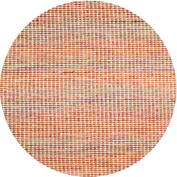 Round Machine Washable Contemporary Orange Red Rug, wshcon1870