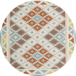 Round Machine Washable Contemporary Camel Brown Rug, wshcon1873