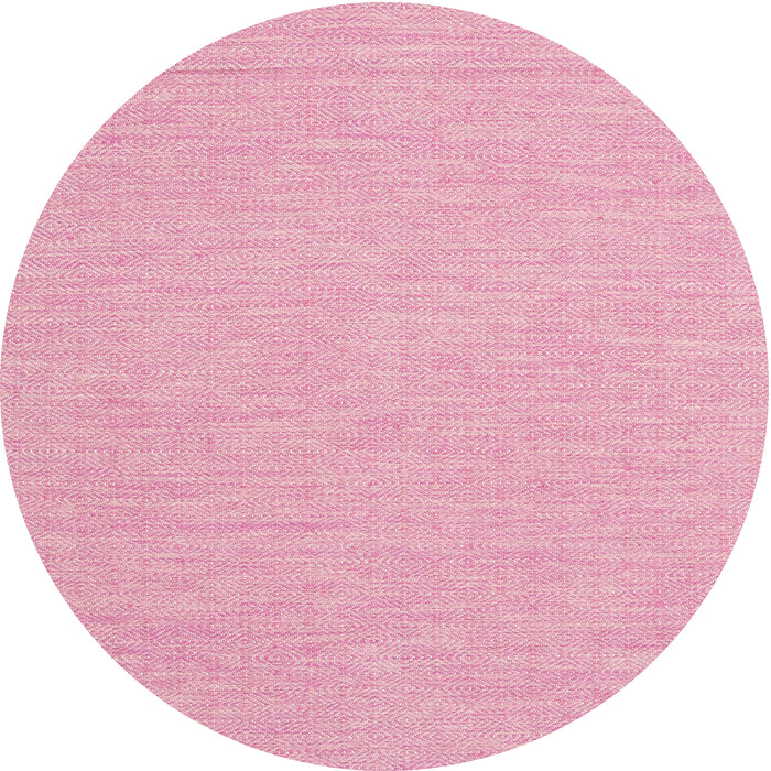 Round Machine Washable Contemporary Dark Hot Pink Rug, wshcon1877