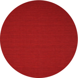 Round Machine Washable Contemporary Red Rug, wshcon189