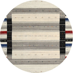 Round Contemporary Army Brown Modern Rug, con1906