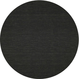 Round Machine Washable Contemporary Midnight Gray Rug, wshcon190