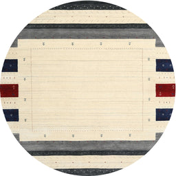 Round Machine Washable Contemporary Gold Rug, wshcon1911