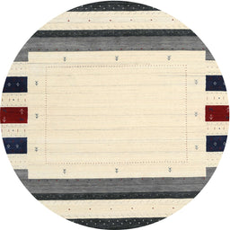 Round Machine Washable Contemporary Gold Rug, wshcon1912