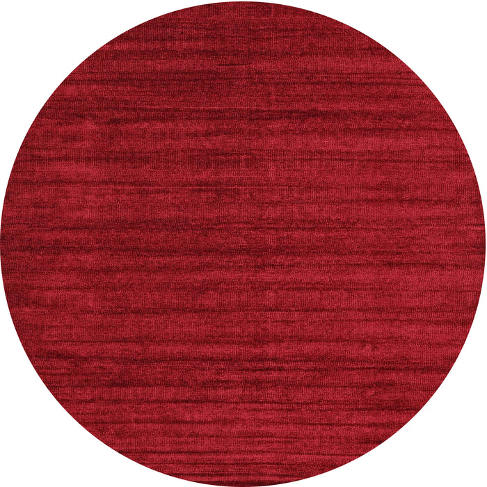 Round Machine Washable Contemporary Red Rug, wshcon1921