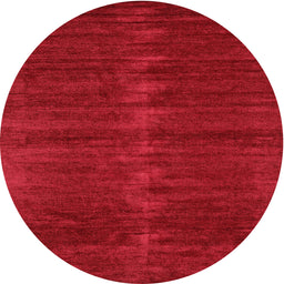 Round Machine Washable Contemporary Red Rug, wshcon1923