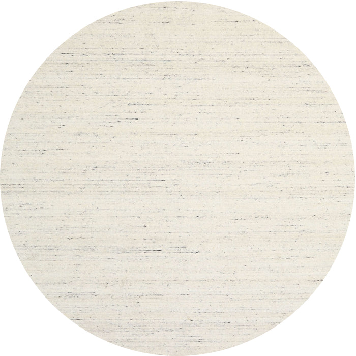 Round Contemporary Champagne Beige Solid Rug, con1924