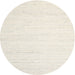 Round Contemporary Champagne Beige Solid Rug, con1924