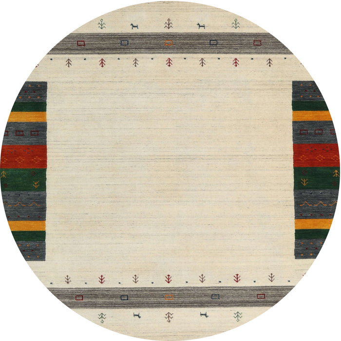 Round Machine Washable Contemporary Deep Peach Orange Rug, wshcon1928