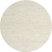 Round Machine Washable Contemporary Gold Rug, wshcon1929