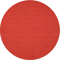 Round Machine Washable Contemporary Red Rug, wshcon193