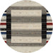 Round Contemporary Desert Sand Beige Solid Rug, con1944