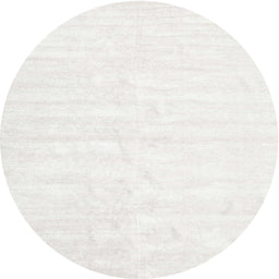 Round Contemporary Beige Solid Rug, con1956