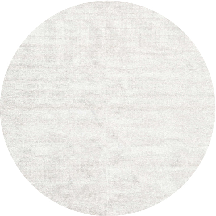 Round Contemporary Beige Solid Rug, con1956