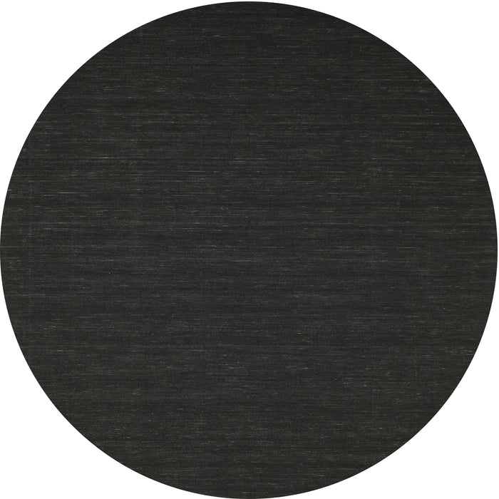 Round Machine Washable Contemporary Midnight Gray Rug, wshcon196