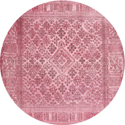 Round Contemporary Red Persian Rug, con1987