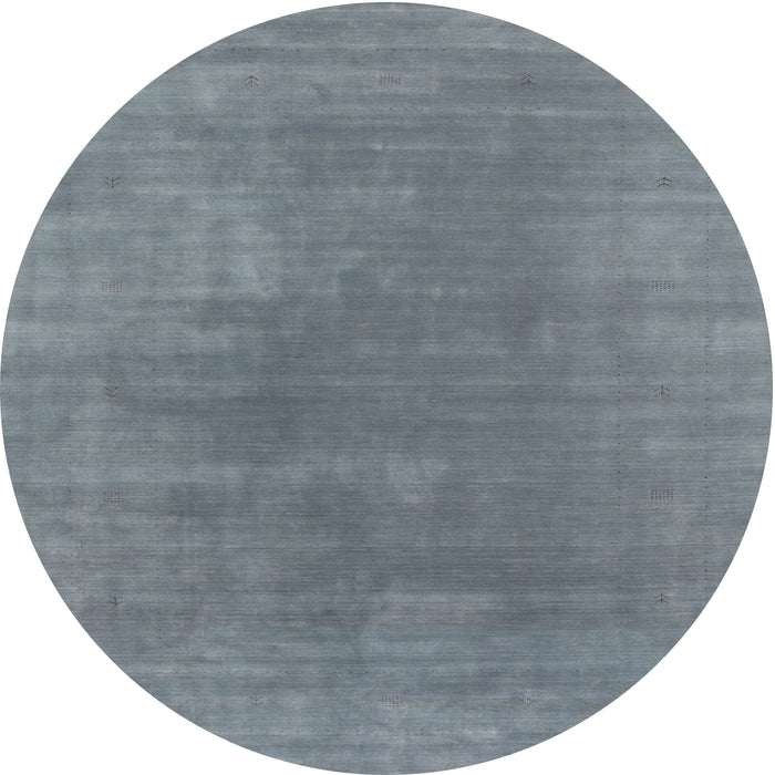 Round Machine Washable Contemporary Light Slate Gray Rug, wshcon2010
