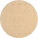 Round Contemporary Yellow Solid Rug, con2020