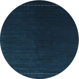 Round Contemporary Deep-Sea Blue Modern Rug, con2025