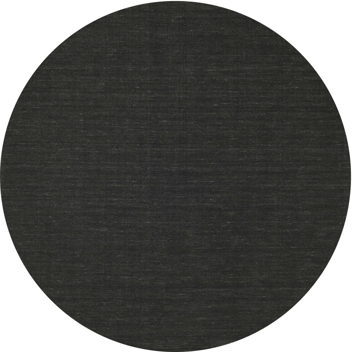 Round Contemporary Charcoal Black Modern Rug, con202