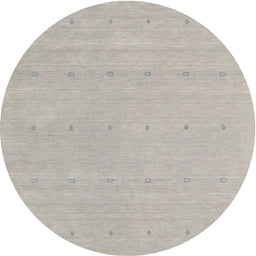 Round Machine Washable Contemporary Sage Green Rug, wshcon2036