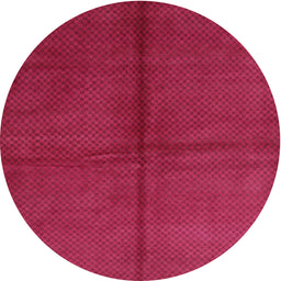 Round Contemporary Crimson Red Modern Rug, con2040