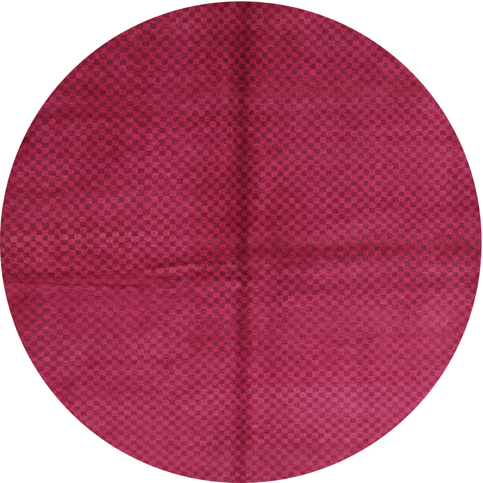 Round Contemporary Crimson Red Modern Rug, con2040