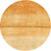 Round Contemporary Dark Orange Modern Rug, con2058