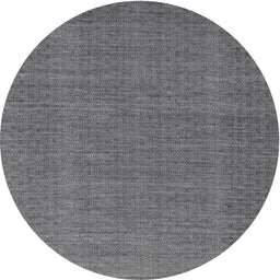 Round Machine Washable Contemporary Dark Gray Rug, wshcon2069