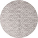 Round Contemporary Rosy Brown Pink Modern Rug, con2087