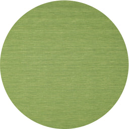 Round Machine Washable Contemporary Green Rug, wshcon208