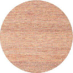 Round Contemporary Light Orange Gold Modern Rug, con2096