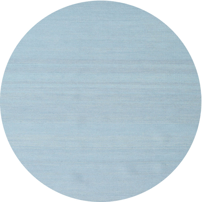 Round Contemporary Jeans Blue Modern Rug, con2102