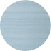 Round Contemporary Jeans Blue Modern Rug, con2111